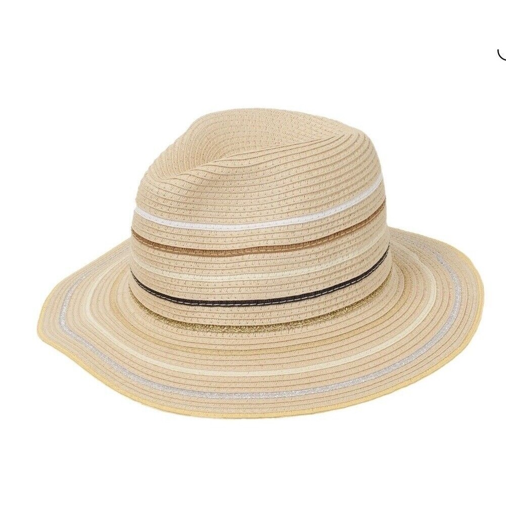 Echo Multi Stripe Fedora Sun Hat New W/O Tags